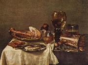 HEDA, Willem Claesz. Stilleben mit Schinken oil